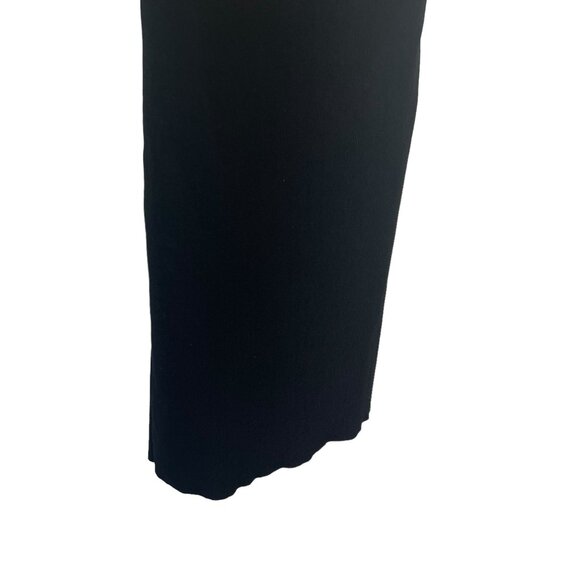 Zara Black Sleeveless Square Neckline Mini Knit Bodycon Dress Small - Picture 3 of 12